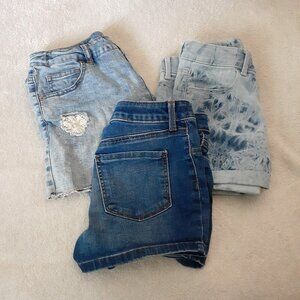 Bundle of 3 Girl's Size XL (14/16) Denim Boho Summer Shorts
